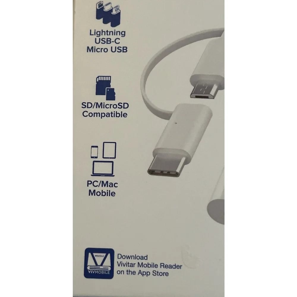 Universal Card Reader Vivitar Mobile SD and MicroSD New Made for iPhone & iPad